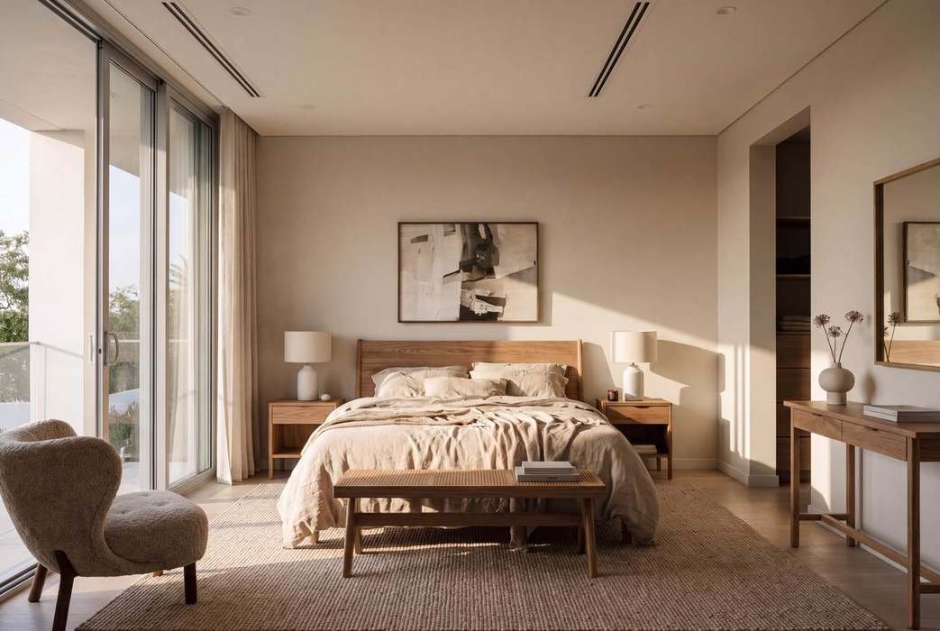 Bedroom in neutral tones